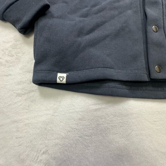 Colosseum Michigan Wolverines Jacket Womens SMALL Fleece Hooded Snap Blue Gray - Picture 2 of 12